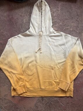 Champion Men's Ombre Cream to Yellow Pullover Hoodie